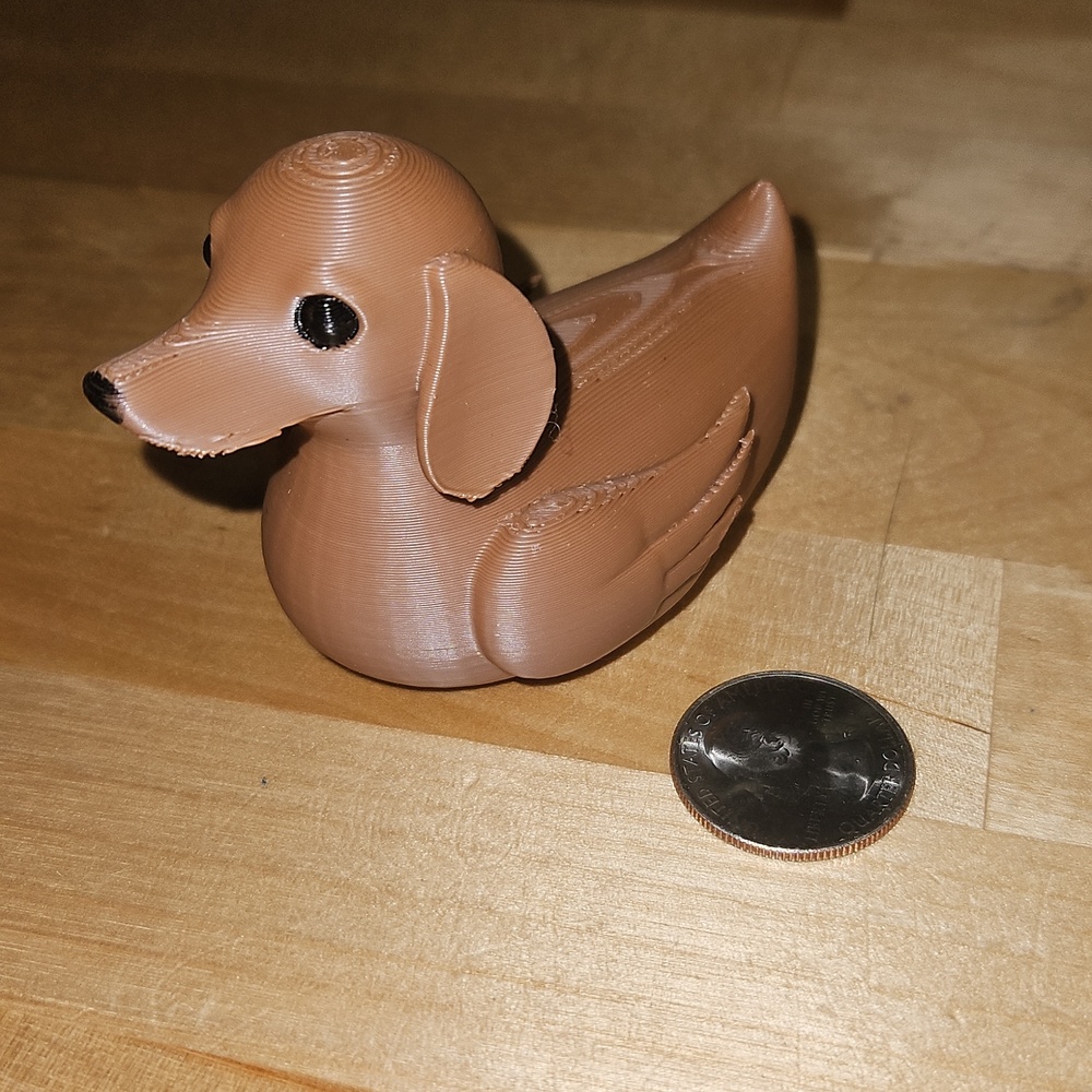 3D Printed Dachshund Duck Figurine Nwot - Picture 5 of 5